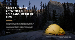 Great Outdoor Activities Homepage Design