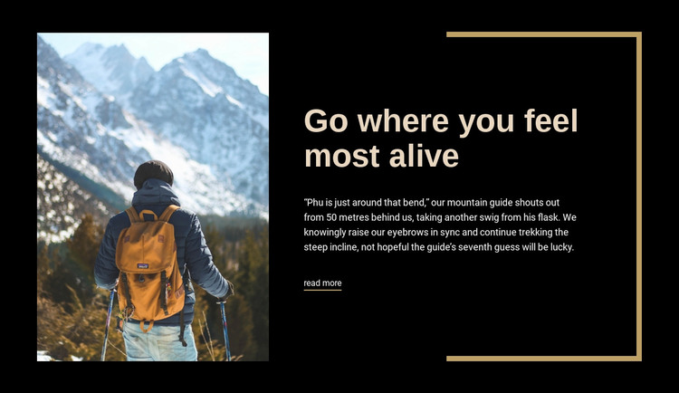 There is no end to the adventures WordPress Theme