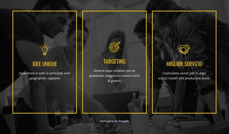 Creiamo marchi distintivi Modelli di Website Builder