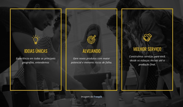 Criamos marcas distintas Landing Page