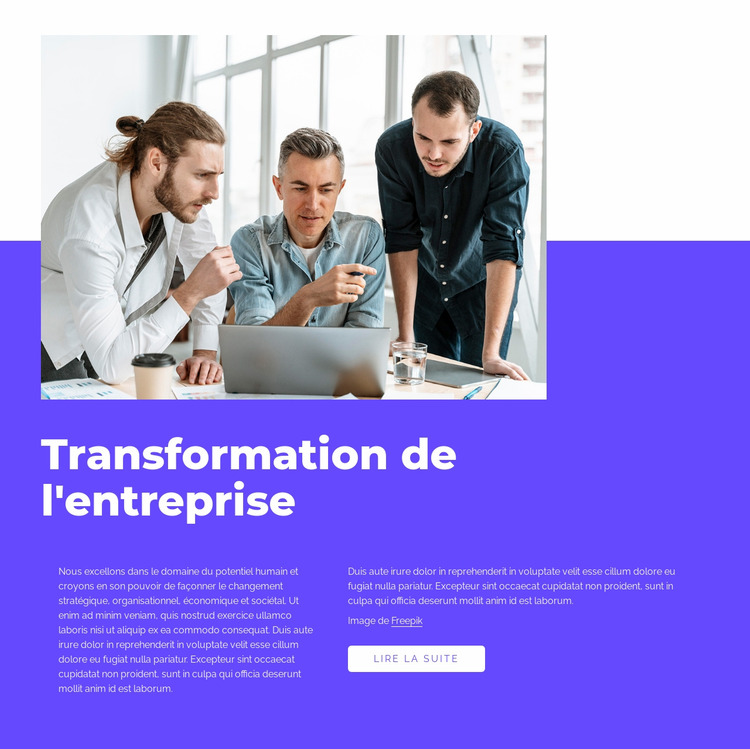 Notre travail est transformateur Modèle Joomla