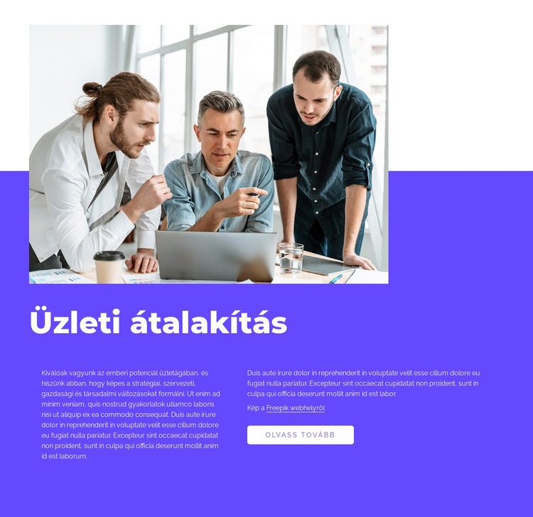 Munkánk átalakító Weboldal tervezés