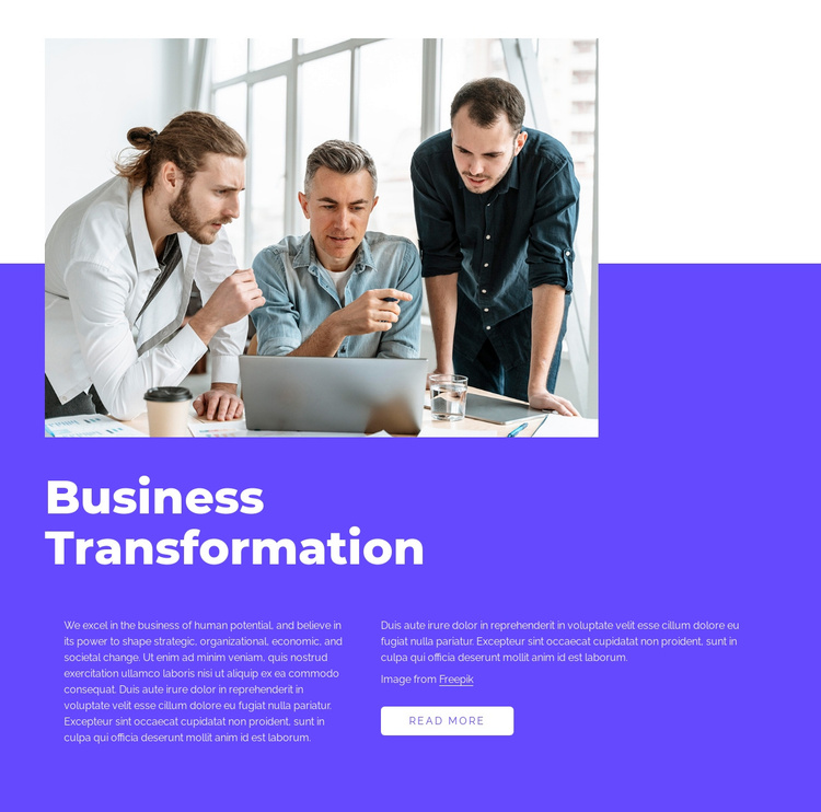 Our work is transformative Joomla Template