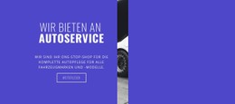 Wir Bieten Autoservices Einfache HTML-CSS-Vorlage