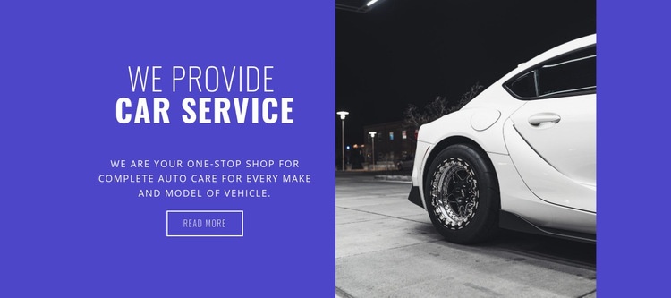We provide car services Elementor Template Alternative