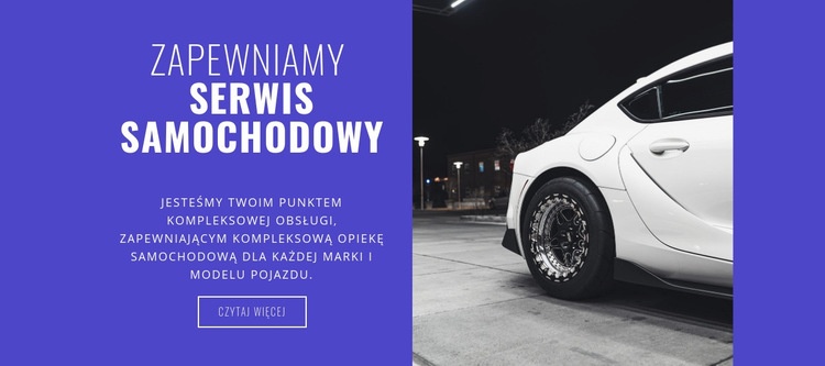 Świadczymy usługi samochodowe Projekt strony internetowej