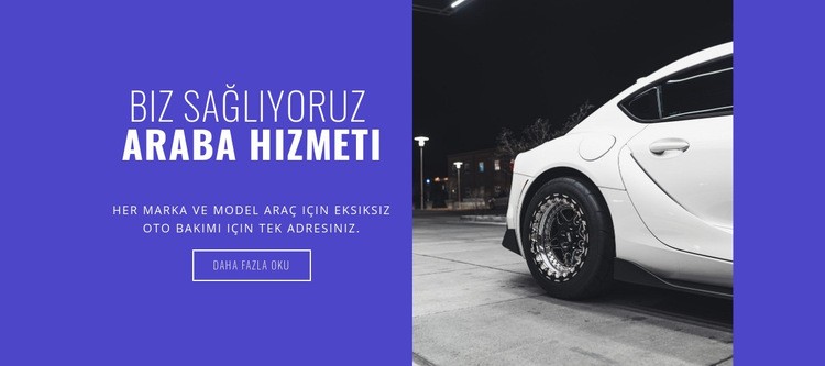 Araba hizmeti veriyoruz Html Web Sitesi Oluşturucu