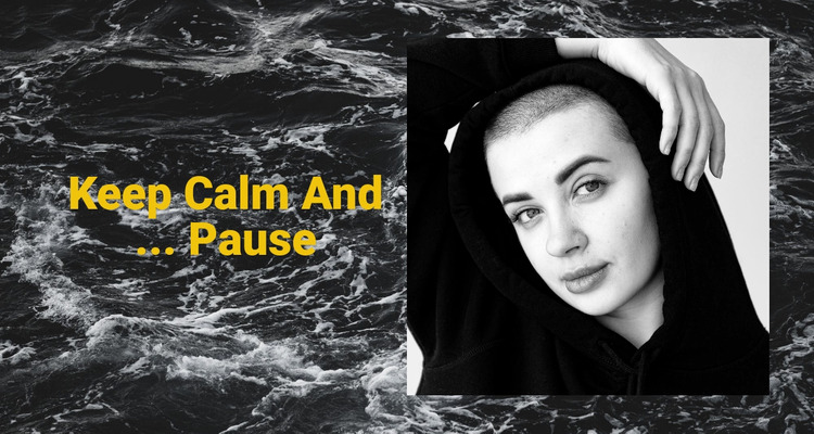 Keep calm and pause  Website Mockup