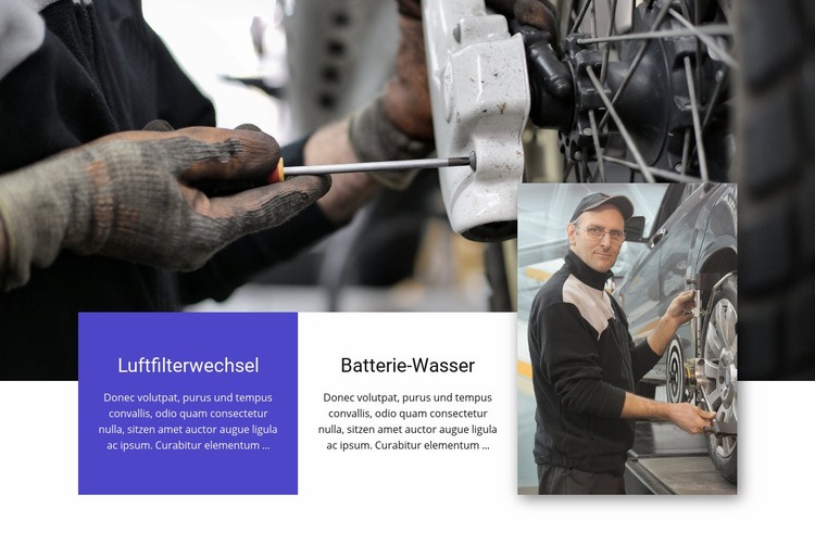 Autoreparatursalon HTML5-Vorlage