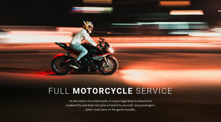 Full motorcycle service Homepage Design