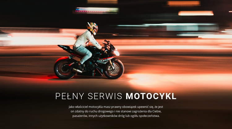 Pełna obsługa motocykli Motyw WordPress