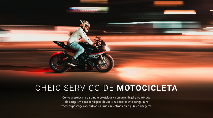 Serviço completo de motocicletas Template Joomla