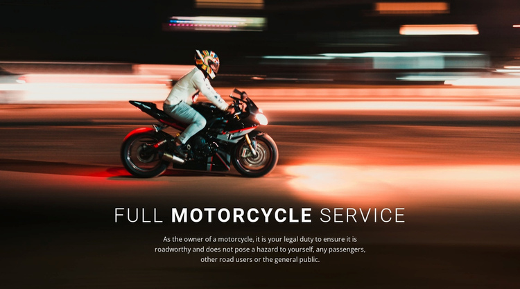 Full motorcycle service Website Builder Software