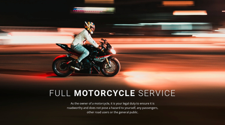 Full motorcycle service Website Design