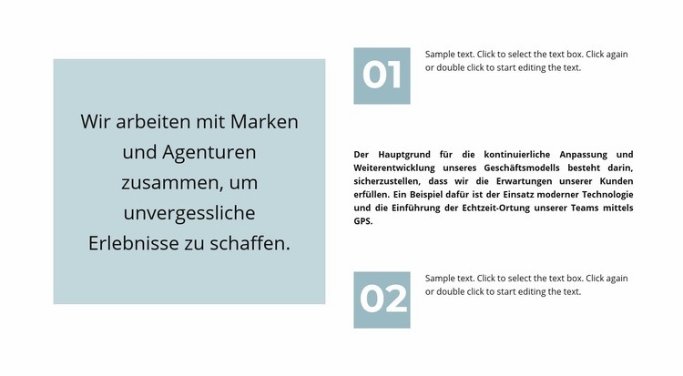 Zitat und viel Text Website design