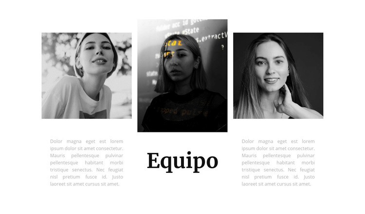 Equipo de tres chicas Diseño de páginas web