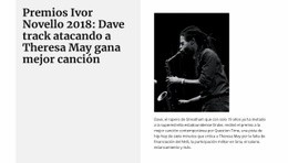 La Página De Destino Más Creativa Para Mejor Saxofonista