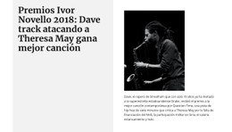 Mejor Saxofonista Plantilla De Una Sola Página