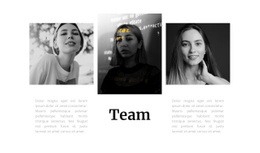 Team Of Three Girls Html Code Example
