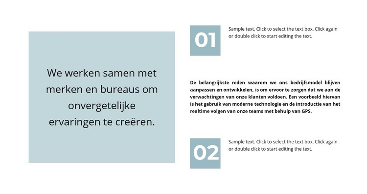 Quote en veel tekst Website Builder-sjablonen