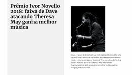 Página De Destino Mais Criativa Para Melhor Saxofonista