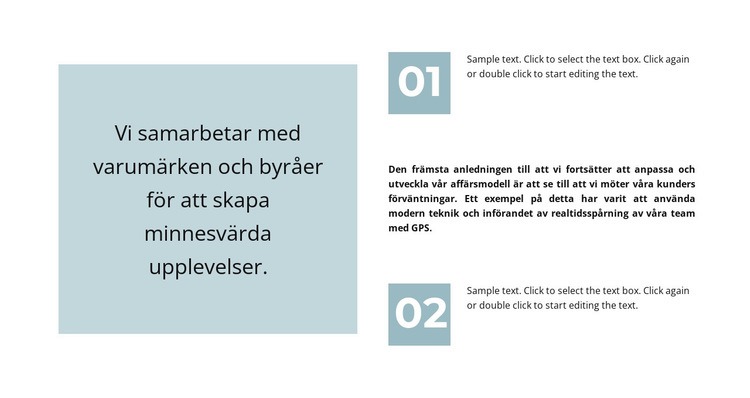 Citat och mycket text Hemsidedesign