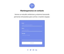 Formulario De Contacto Con Texto E Icono