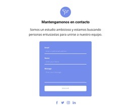 Formulario De Contacto Con Texto E Icono