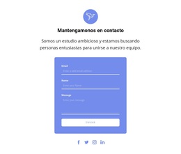 Formulario De Contacto Con Texto E Icono