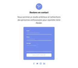 Formulaire De Contact Avec Texte Et Icône