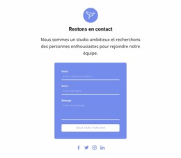 Formulaire De Contact Avec Texte Et Icône