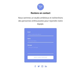 Formulaire De Contact Avec Texte Et Icône – Thème WordPress