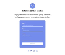 Contactformulier Met Tekst En Icoon - Eenvoudig Websitesjabloon