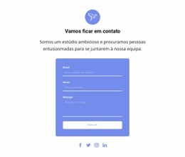 Formulário De Contato Com Texto E Ícone