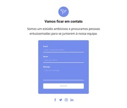 Modelo HTML5 Multifuncional Para Formulário De Contato Com Texto E Ícone