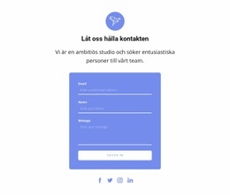 Kontaktformulär Med Text Och Ikon Målsidesmall