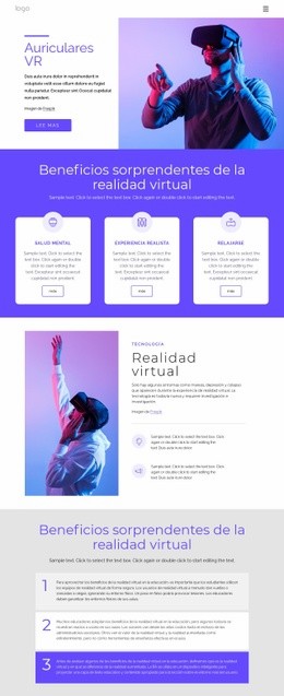 Sobre La Realidad Virtual - HTML Website Maker