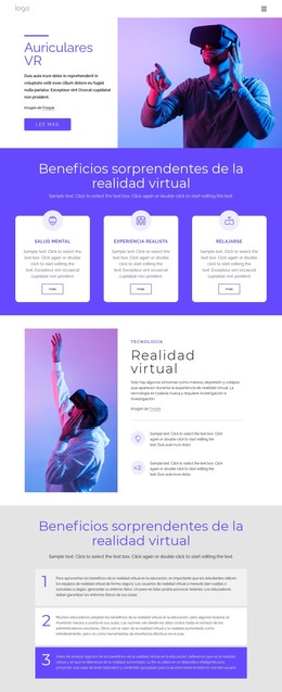 Sobre La Realidad Virtual: Plantilla De Página HTML