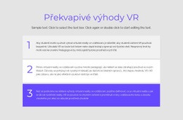 Výhody VR – Šablona Webových Stránek Ke Stažení Zdarma