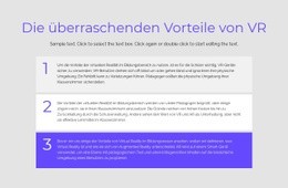 VR-Vorteile - HTML5-Responsive Vorlage