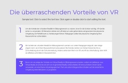 VR-Vorteile - Responsives Website-Design