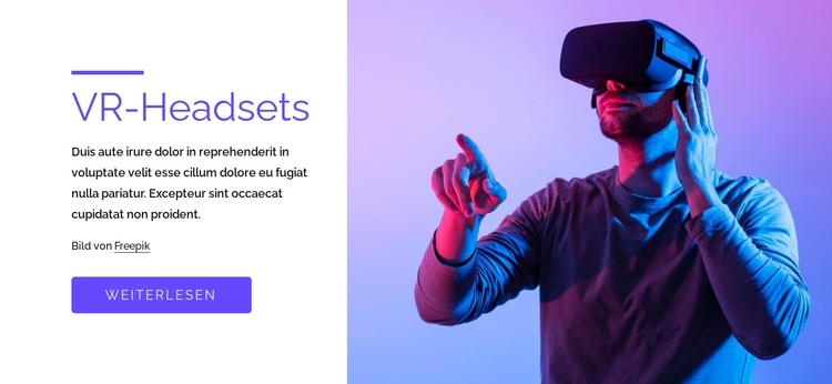 VR-Spiele, Headsets und mehr WordPress-Theme