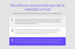 Beneficios De La Realidad Virtual: Plantilla Adaptable HTML5