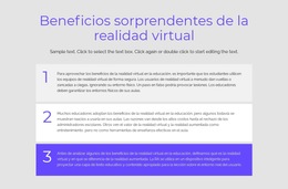 Beneficios De La Realidad Virtual - Descarga Gratuita De Plantilla De Sitio Web