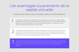 Avantages De La Réalité Virtuelle - Modèle D'Une Page Réactif