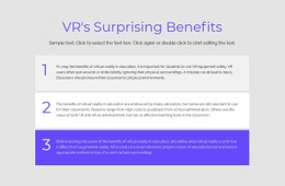 VR Benefits - Html Code For Inspiration