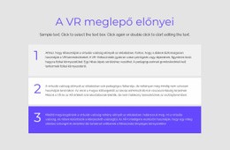 A VR Előnyei - HTML Webhelysablon