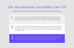 VR-Voordelen - HTML-Websitesjabloon