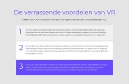 VR-Voordelen - Geweldig Websitemodel