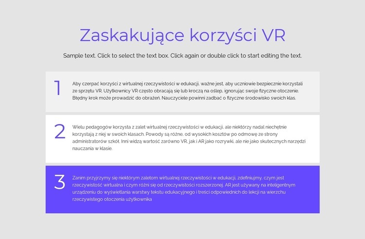 Korzyści VR Kreator witryn internetowych HTML